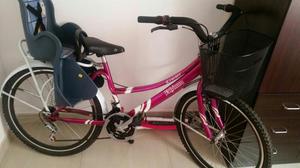 Bicicleta Rhinno con Silla para Niños