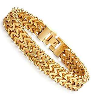 Fibo Acero Acero Inoxidable 12mm Dos Hilos Pulsera De Cad...