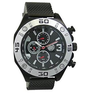 Kronwerk Para Hombre Reloj Reloj Negro De Malla De Banda Gr