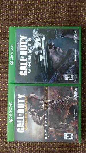 2 Juegos Call of Duty, Advance Warfare y Ghosts, Xbox One