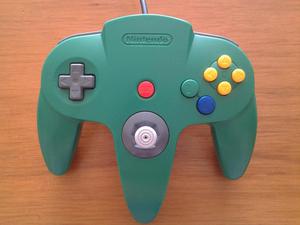 Control NIntendo 64 Verde Super Mario 64 y Diddy kong racing