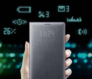 Estuche Led Flip Cover Original Samsung Galaxy Note 4 Wallet
