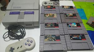 Consola Super Nintendo Mas 8 Juegos