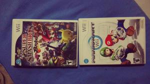 SUPER SMASH BROS Y MARIO KART ORIGINALES PARA NINTENDO WII