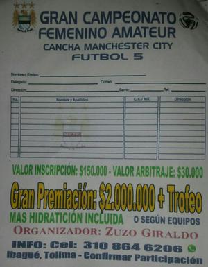 Invitacion Magnifico Campeonato Femenino