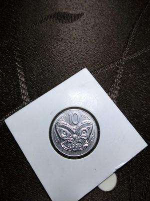Moneda Nueva Zelanda 10 Centavos 