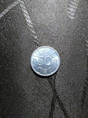 Moneda Suecia 50 Ore 