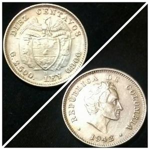 Monedas plata colombia
