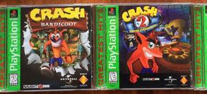 Crash Bandicoot 1 Y 2 Originales Para Ps1