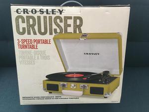 Crosley Cruiser Cra 3 Speed Portable Turntable verde