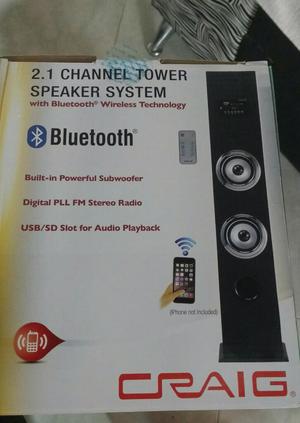 Torre Parlante Marca Craig con Bluetooth con Tecnología