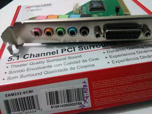 Tarjeta de sonido profesional PCI 5.1 Sorround