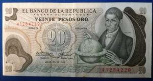 Billete 20 Pesos Oro 20 De Julio De 