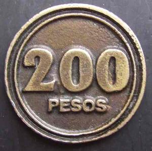 Moneda Token Ficha Colombia 200 Pesos Parque Del Cafe