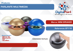 PARLANTE MULTIMEDIA TÁCTILES