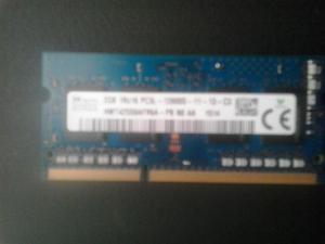 Memoria Ram 2GB DDR3L  MHZ SODIMM Para Portátil