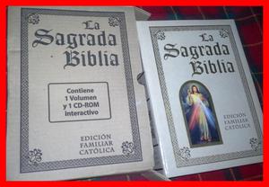 Biblia de lujo ilustrada con imágenes grandes y CD nueva