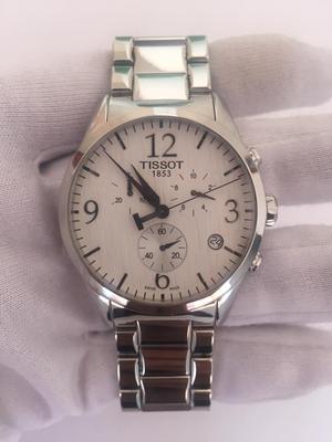Reloj Tissot Cronografo para caballero dial blanco