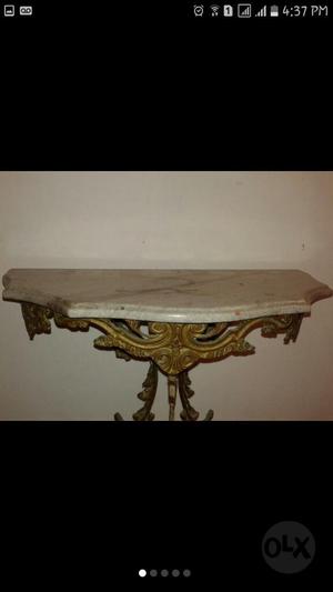 Mesa de Marmol Y Bronce