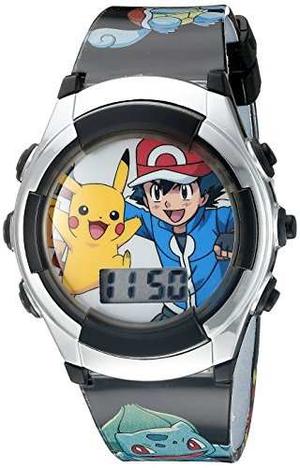 Pokemon Niños Pantalla Digital Pok Cuarzo Negro Reloj