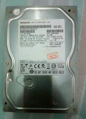 Disco Duro Hitachi de 500 Gbytes Sata