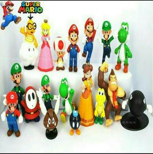 Coleccion de 18 Figuras de Mario Bros