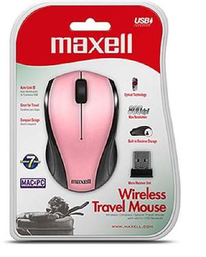 Mouse Maxell Wireless Travel Rosado