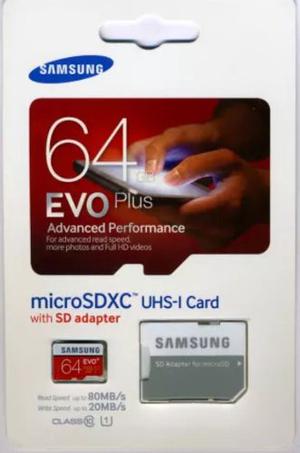 64gb Microsd Sdhc Samsung Evo Plus Class 10