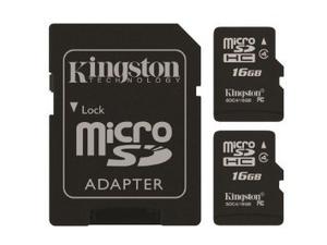 Flash Card Kingston Digital 16 Gb Micro Sd, Paquete De 2, C