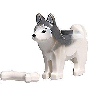 Juguete Perro Animal Lego Minifigure Husky Ártico Trineo Co