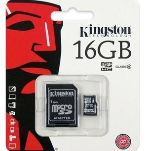Memoria Kingston Micro Sd 16gb Clase 4+ Adaptador