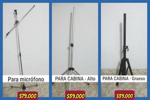 VENDO O CAMBIO TRÍPODES PARA MICRÓFONO Y CABINA