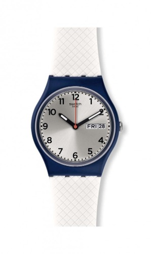 Reloj Swatch Gn720 Silicone Blanco Unisex