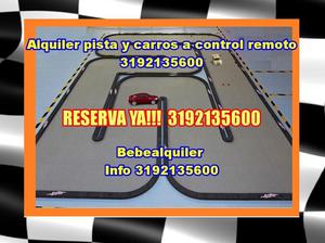 Alquiler de carros a control remoto con pista para fiestas