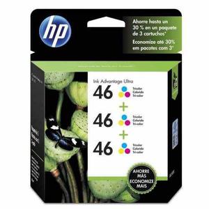 Cartucho Hp 46 Tricolor X3 Unds Deskjet  - M0h60al