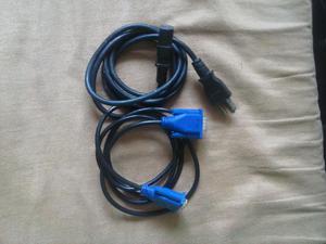 Cable VGA y de Corriente para pc