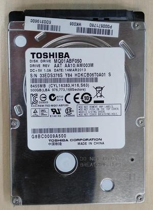 Disco Toshiba Slim De 500gb Para Portátil