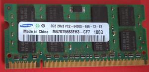 Memoria para Portatiles SoDimm DDR2 2GB Original