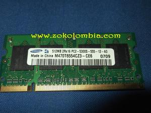 Memorias DDR2 1gb para portatil Samsung Hynix