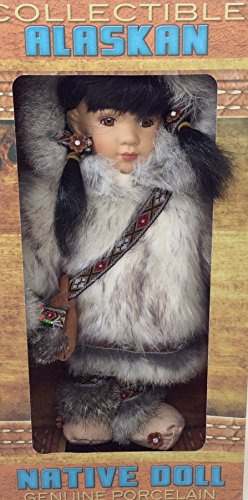 Muñeca Eskimo De La Cara De La Porcelana De Alaska En El...