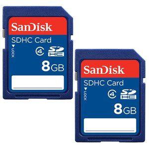 Sandisk Sdhc Clase 4 Tarjetas De Memoria Flash 8 Gb - Paque