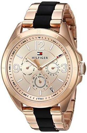 Reloj Tommy Hilfiger  Acero Oro Rosa Y Negro Mujer