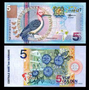 Surinam Billete de 5 Gulden