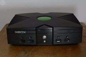 Xbox Clasica Negra Con Controles Y Juegos