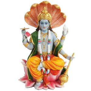 8 Pulgadas De Vishnu Con Lotus Mitológico Dios Hindú India