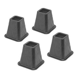Whitmor -blk Bed Risers 4 Count Black