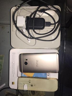 hermoso htc 10 dorado como nuevo