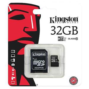 Tarjeta Memoria Microsd Kingston 32gb + Adaptador Clase 10
