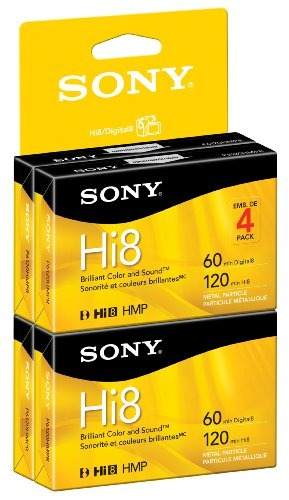 Sony Hi8 Videocámara 8mm Casetes De 120 Minutos (4-pack) (f