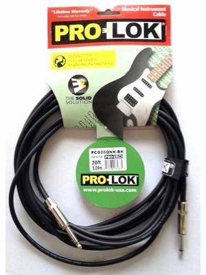 Cable Negro Guitarra Instrumentos Prolok 7 Metros Plug